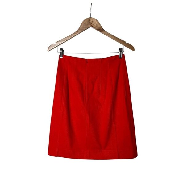 MM Lafleur Crosby Skirt Tangerine Textured Ponte Knit Stretch 4 1486 - Picture 3 of 6